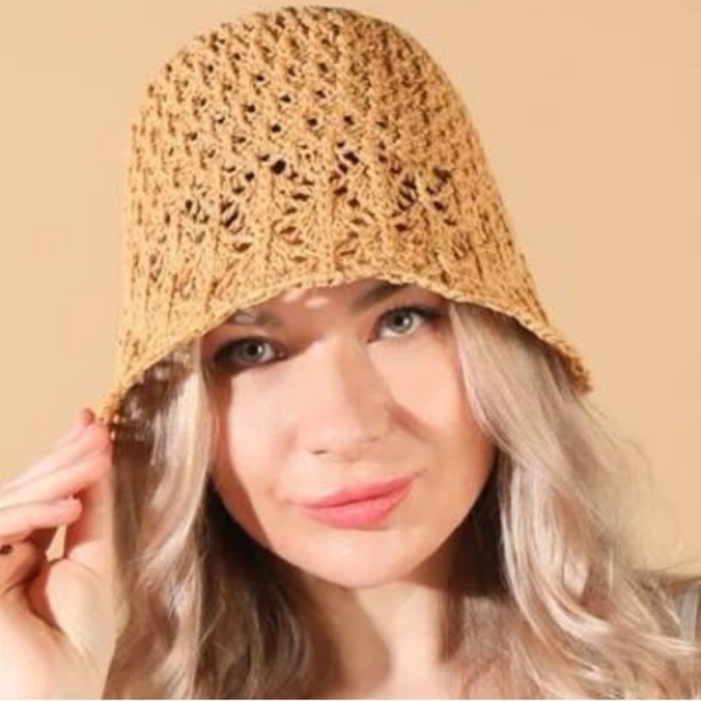 New crochet hollow bucket hat